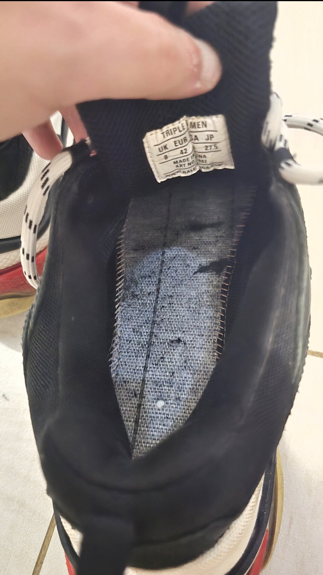 Balenciaga Triple S 'Black White Red' (2018 Reissue) photo 3