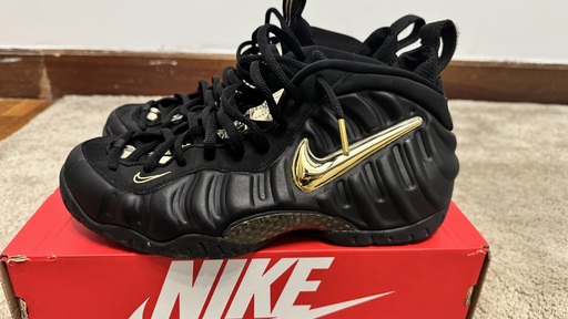 Nike Air Foamposite Pro Black Metallic Gold