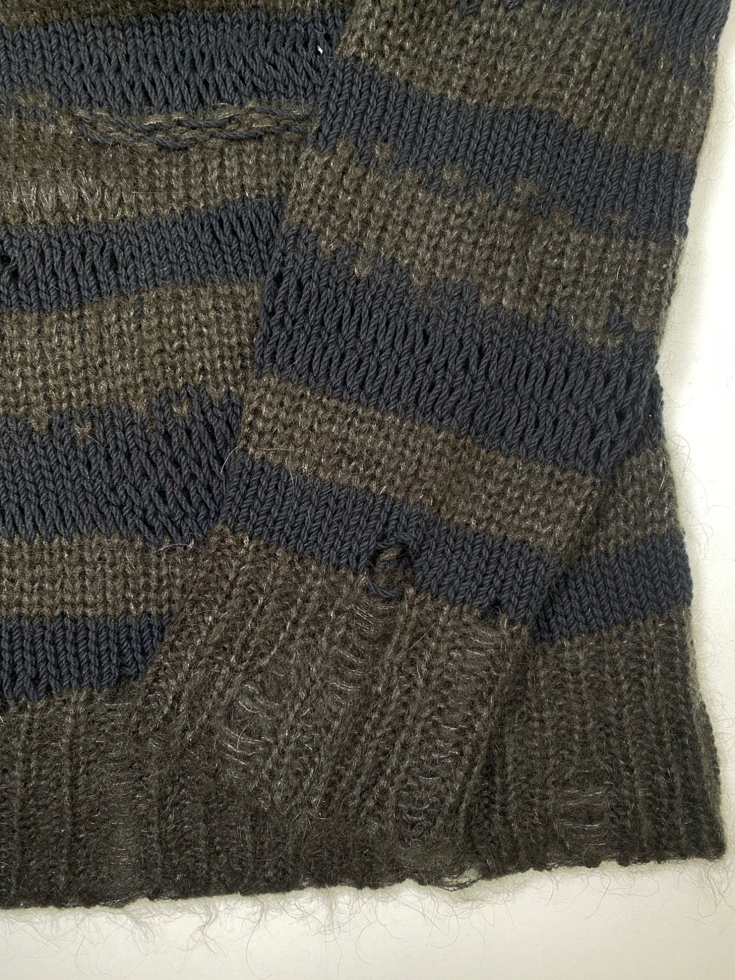 Acne Studios Distressed Striped Knit Sweater photo 5