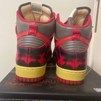 Nike Dunk High 1985 Acid Wash Red (2021) photo 4