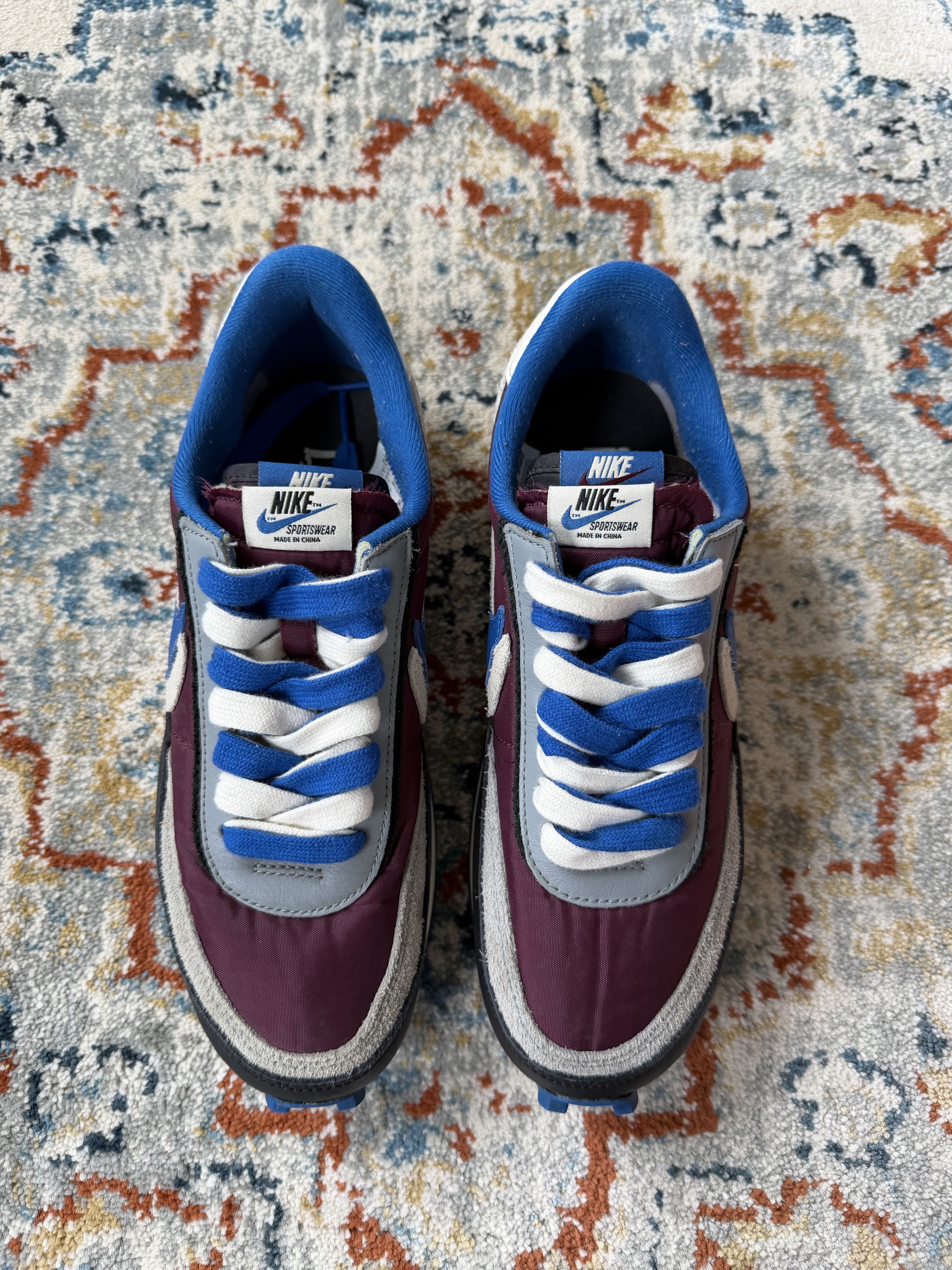 Nike x sacai x UNDERCOVER LDWaffle 'Night Maroon Team Royal' (2021) photo 3