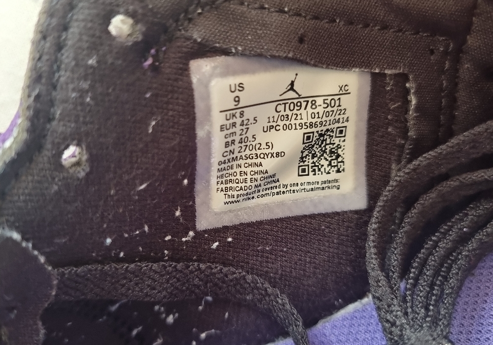 Air Jordan 1 Zoom CMFT Crater Purple (2022) photo 6