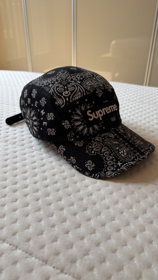 Supreme Bandana Camp Cap Black (SS21)