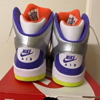 Nike Air Flight Lite High White Metallic Silver Hyper Grape (2014) photo 4