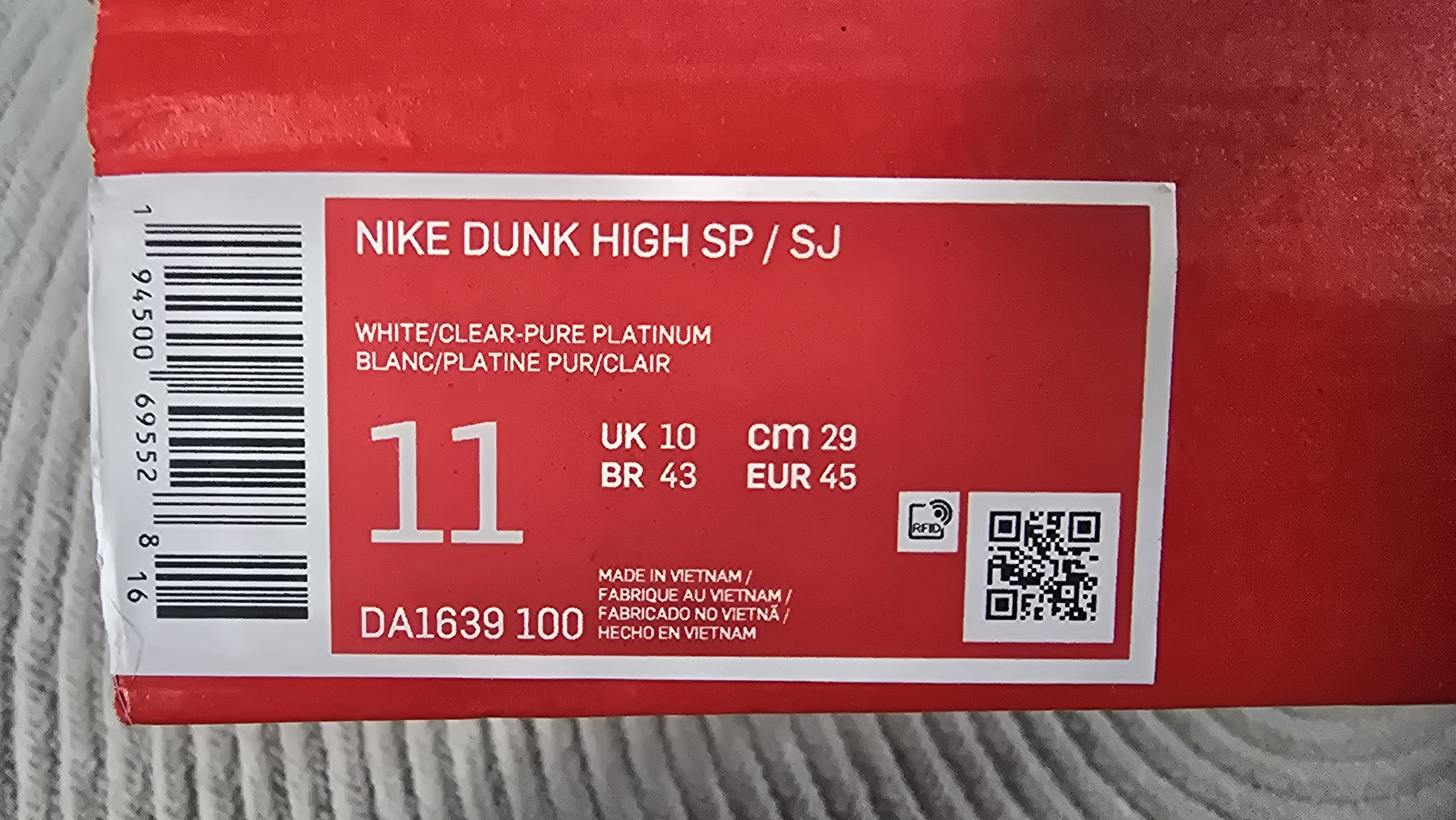 Nike Dunk High Slam Jam White Pure Platinum (2020) photo 6