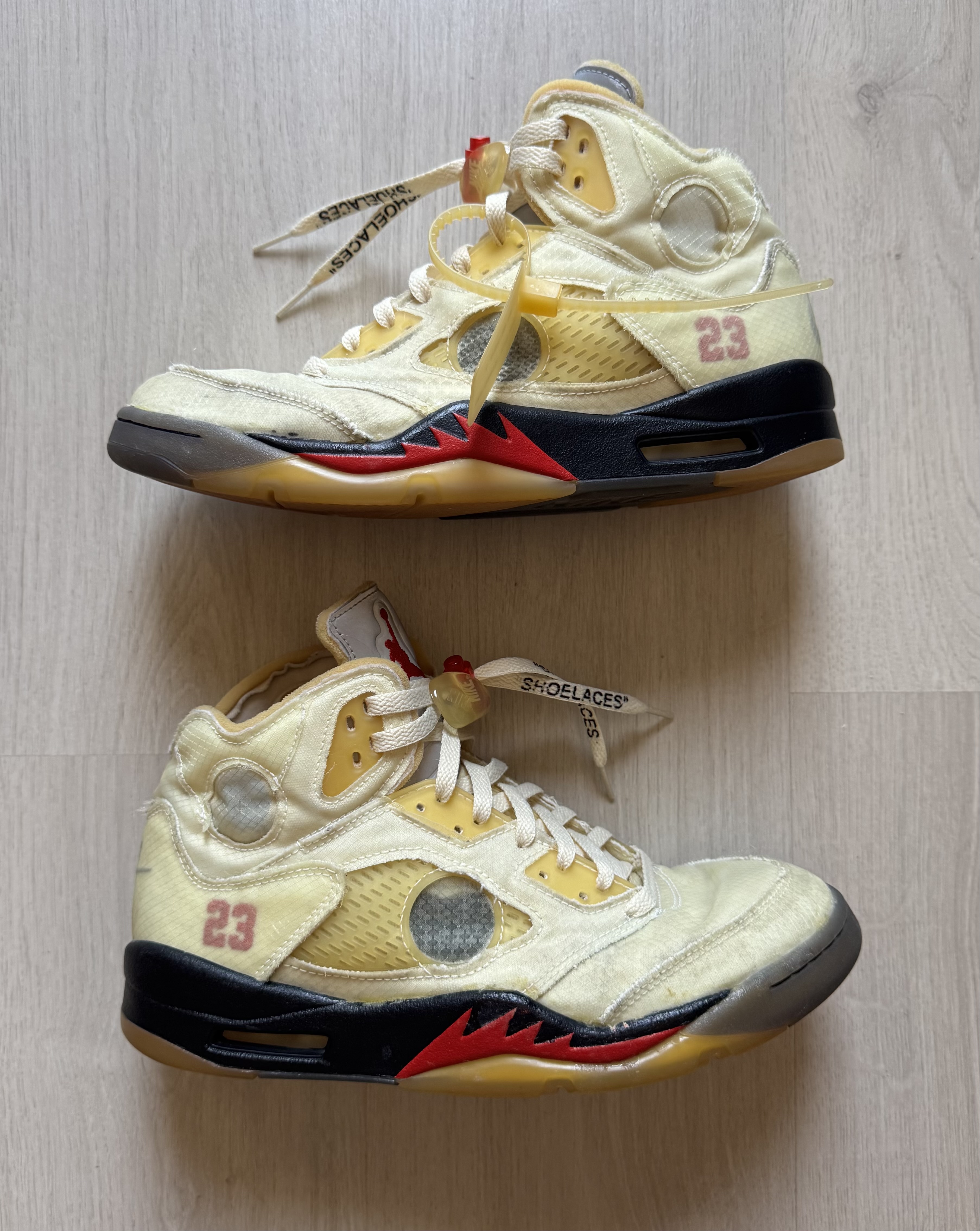 Air Jordan 5 Retro Off-White 'Sail' (2020) photo 1