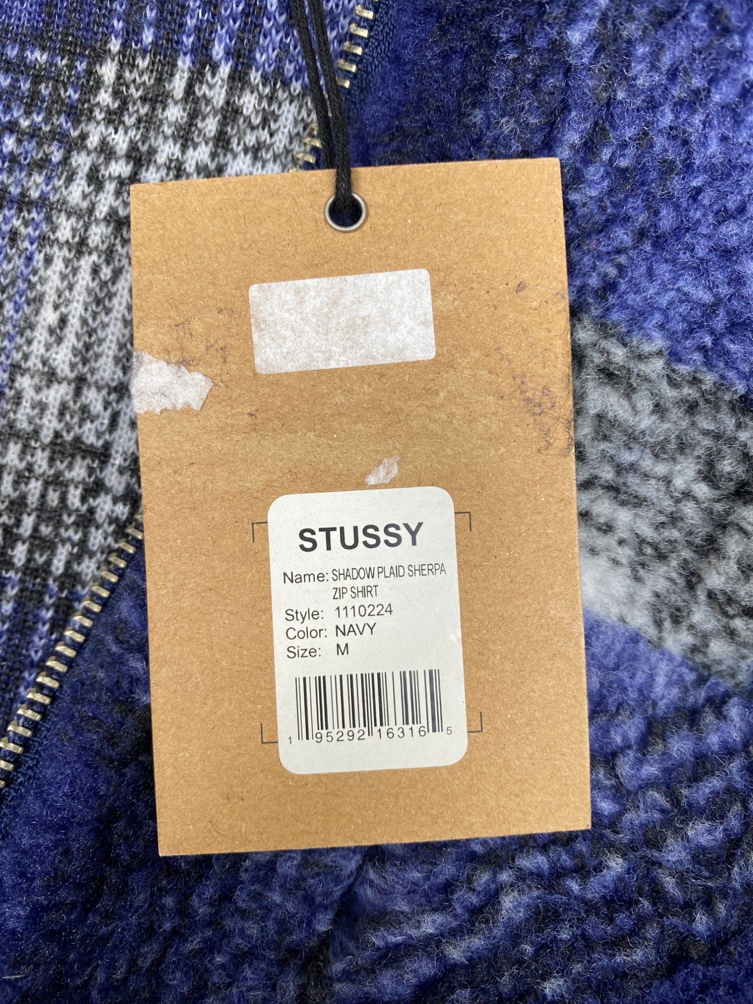 Stussy Jack Shadow Plaid Zip Shirt Navy (FW22) photo 4
