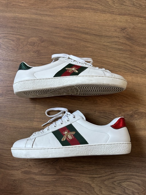 Luxury Gucci Ace Bee White