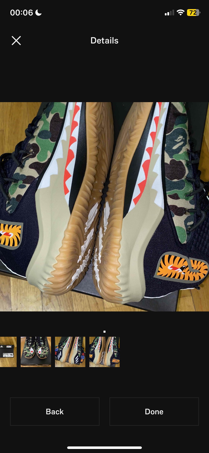 Adidas x Bape Dame IV 4 'Green Camo' (2018) photo 10