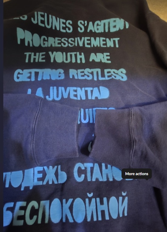 Supreme Restless Youth Hooded Sweatshirt Navy (SS20) (Sale) | KLEKT