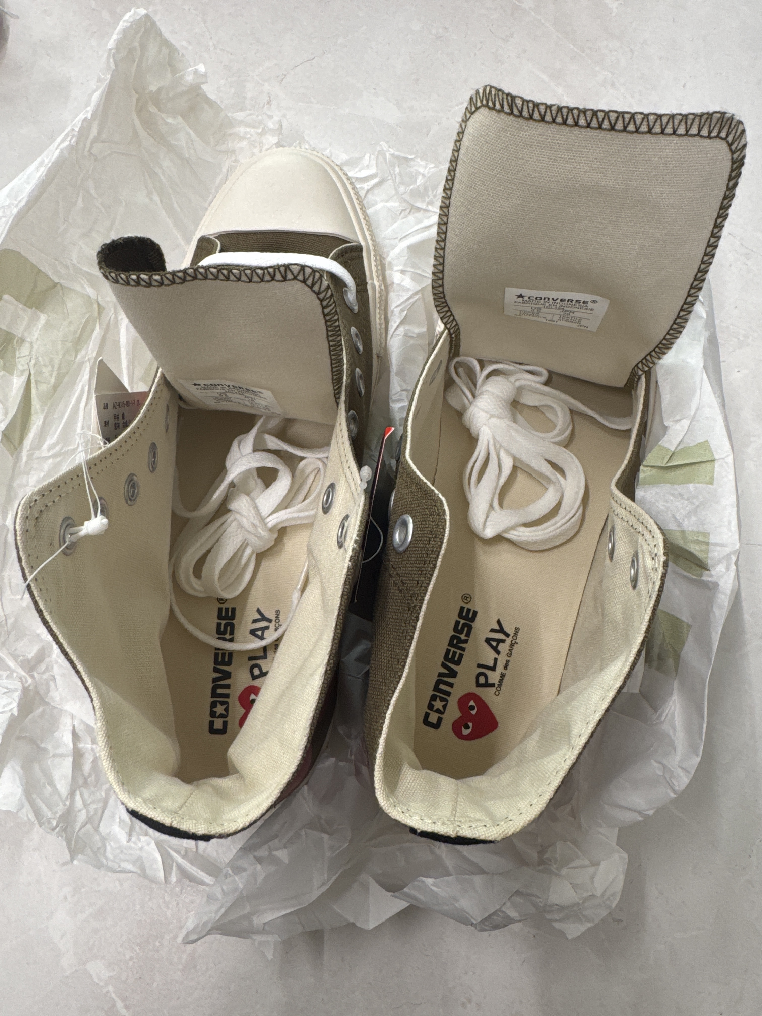Converse Chuck Taylor All-Star 70 Hi Comme des Garcons Play Multi-Heart Green photo 2