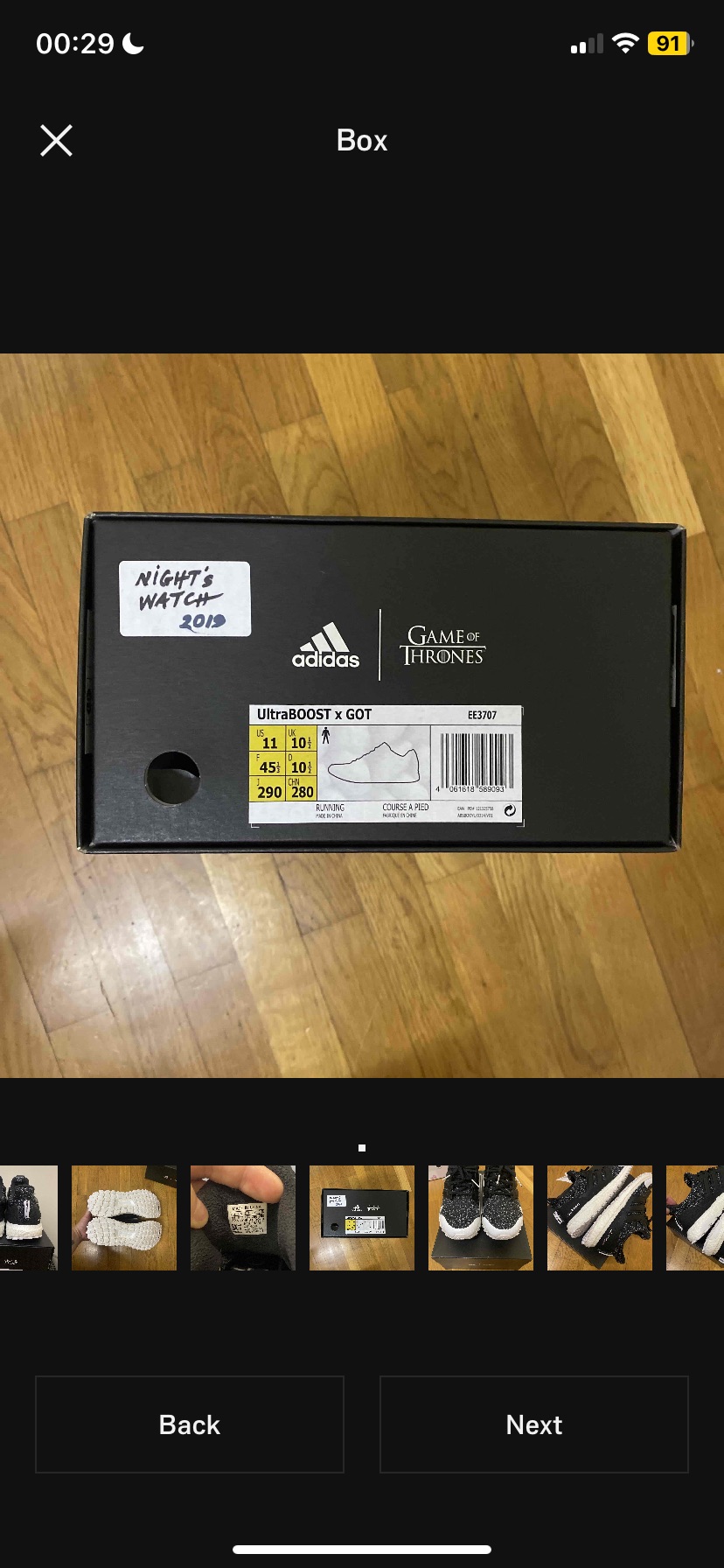 Adidas Game of Thrones Ultra Boost GoT 'Night’s Watch' (2019) photo 7