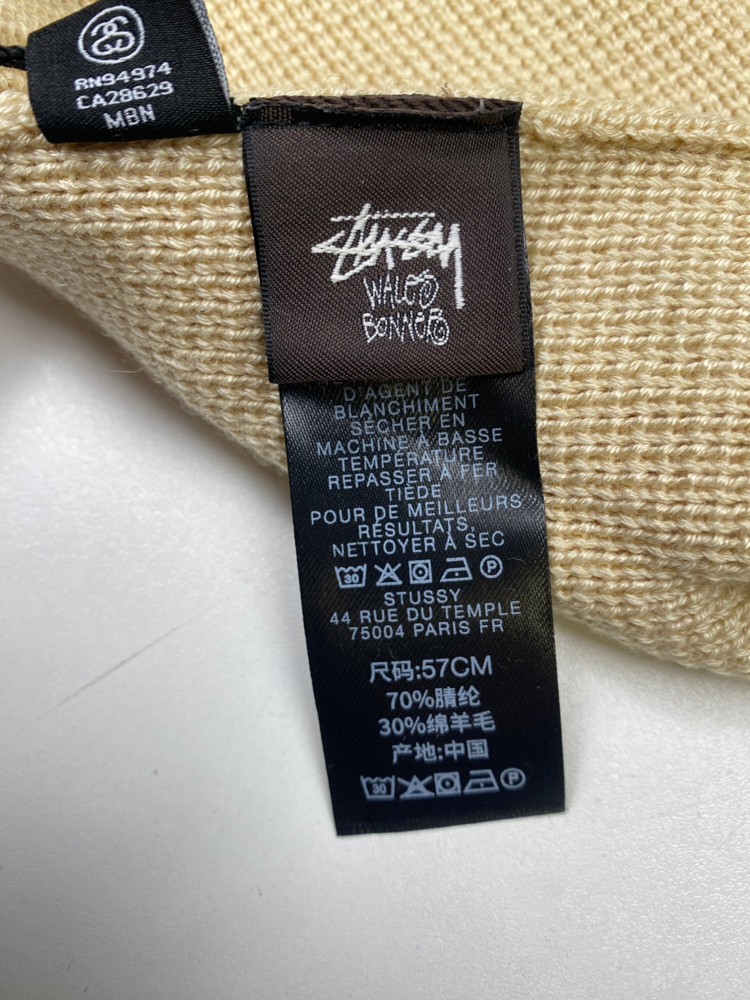 Stussy x Wales Bonner Beanie Ivory photo 6