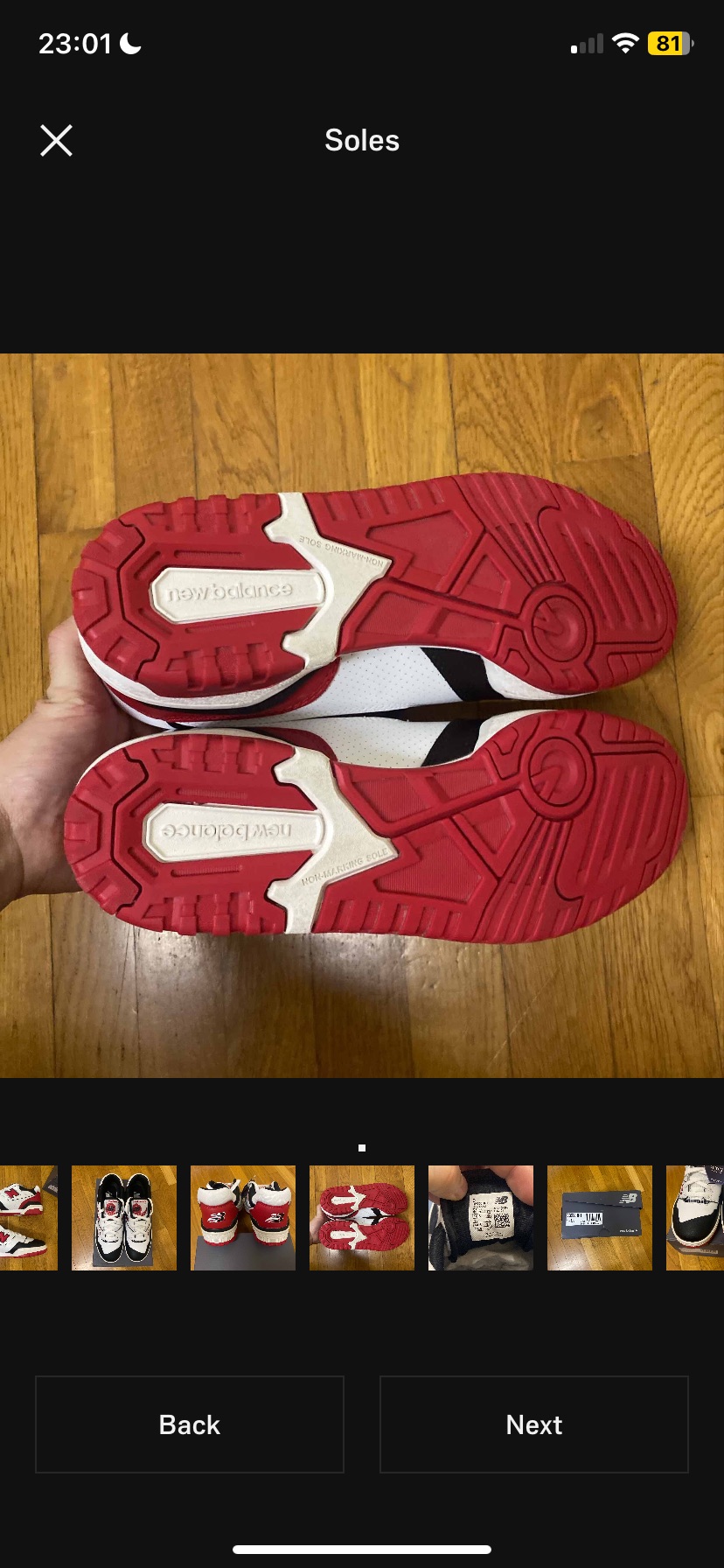 New Balance 550 White Red Black (2021) photo 5