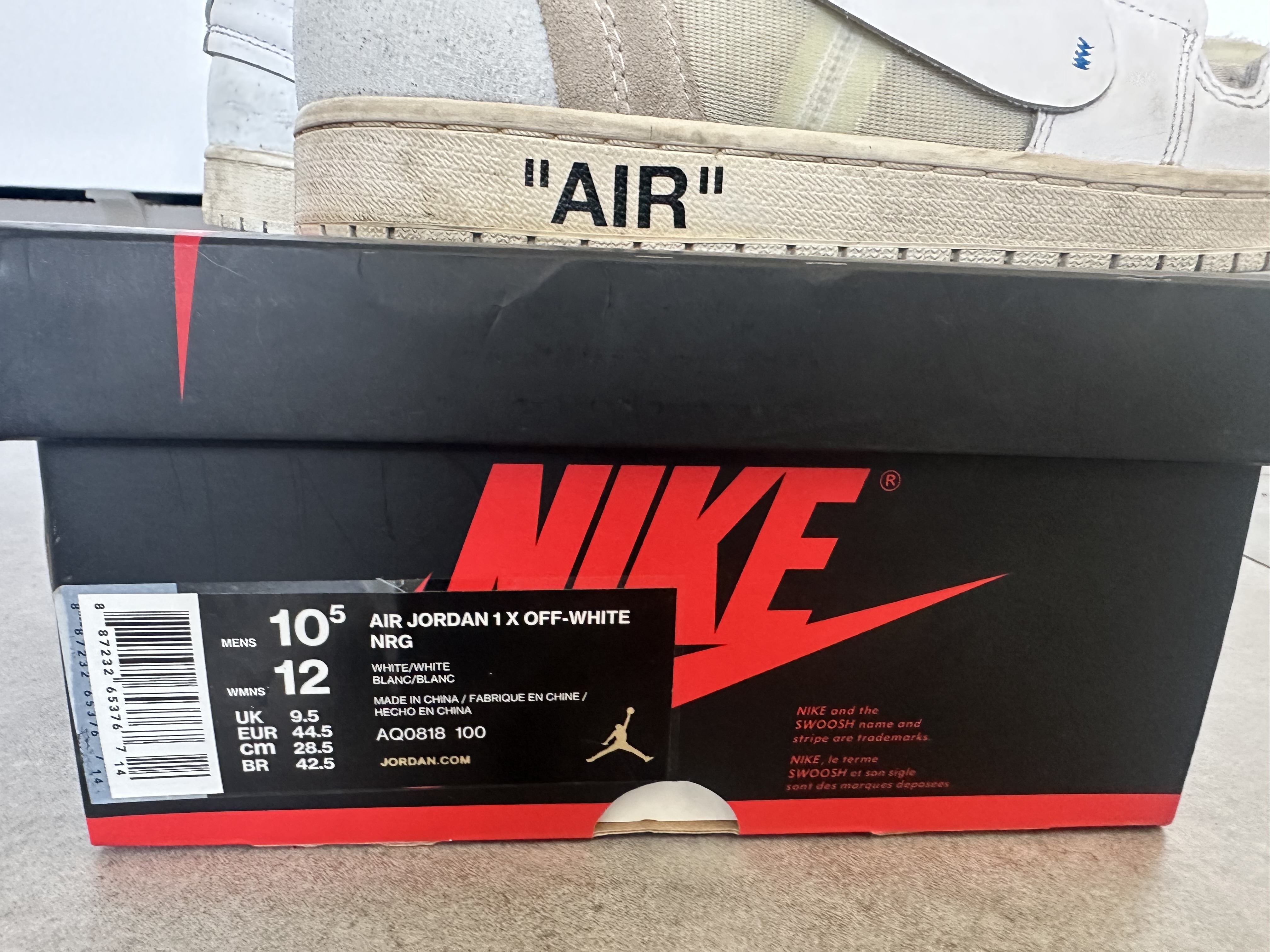 Air Jordan x Off-White 1 Retro High White (2018) photo 7