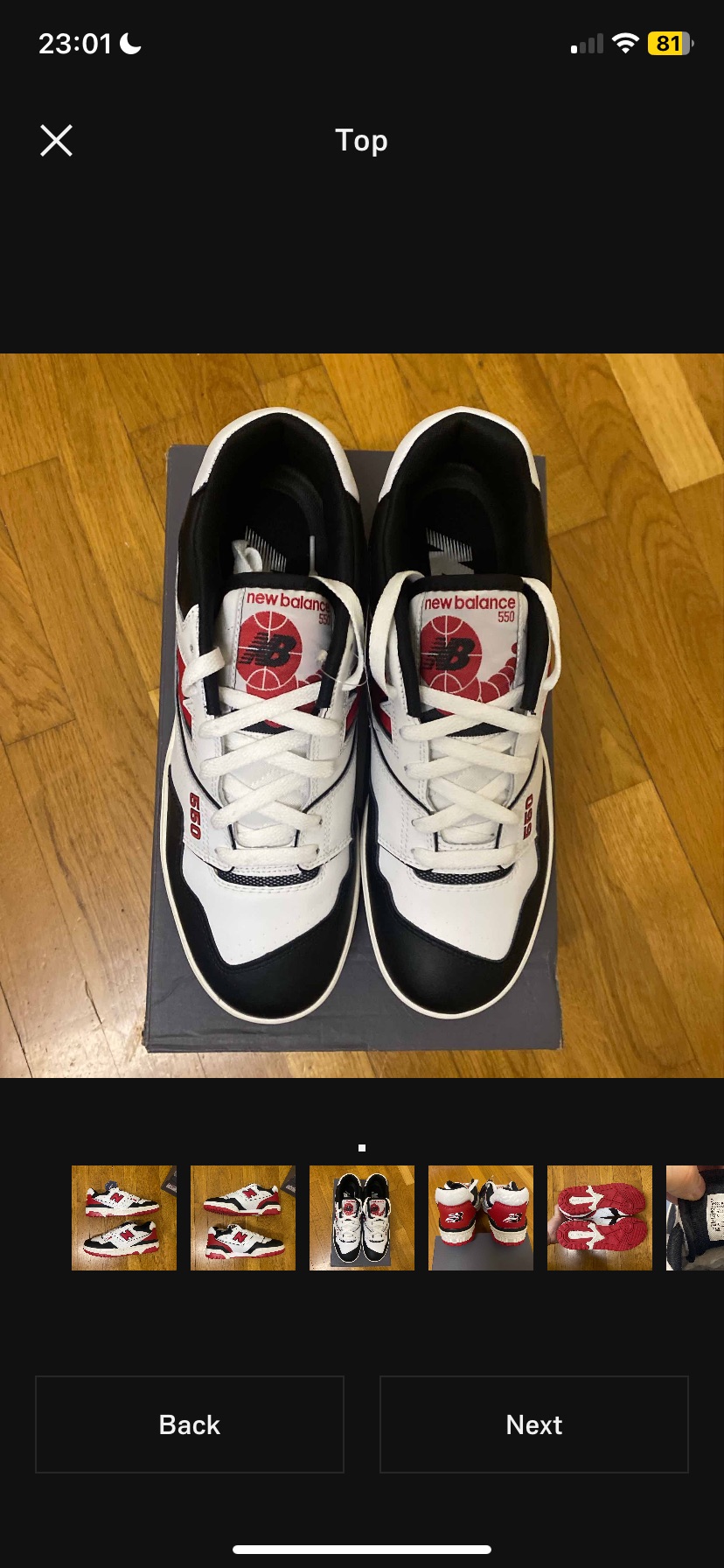New Balance 550 White Red Black (2021) photo 3