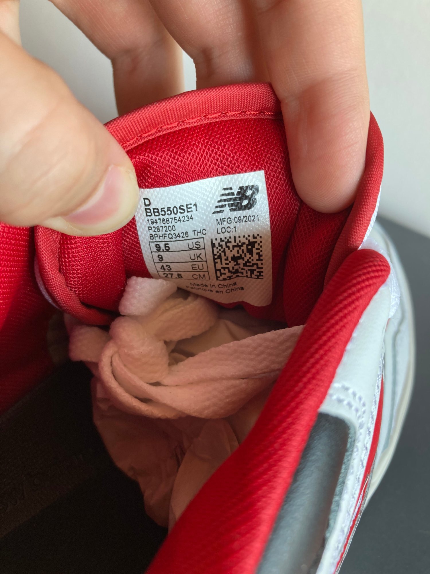 New Balance 550 'White Red' (2020) photo 5