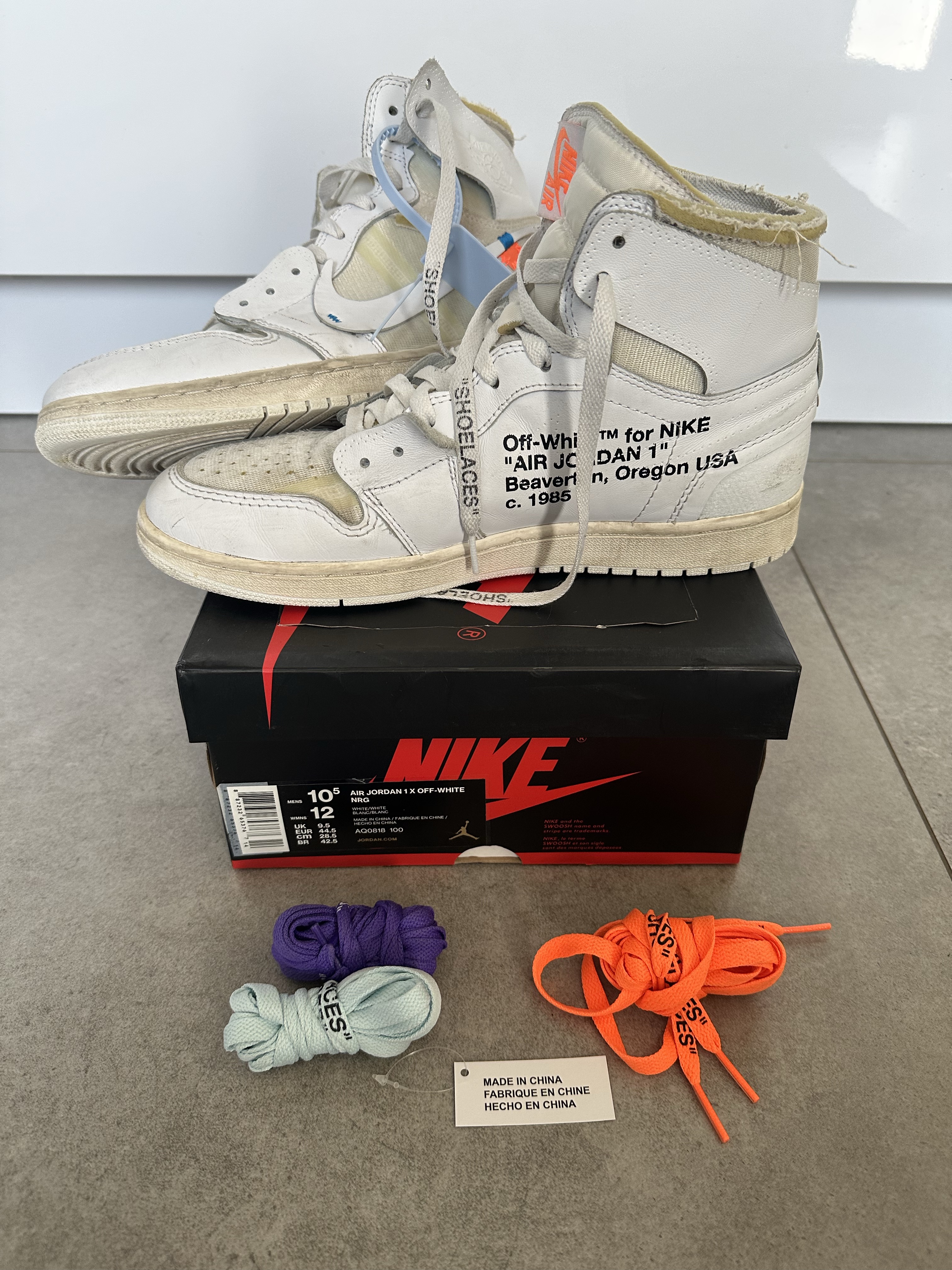 Air Jordan x Off-White 1 Retro High White (2018) photo 8