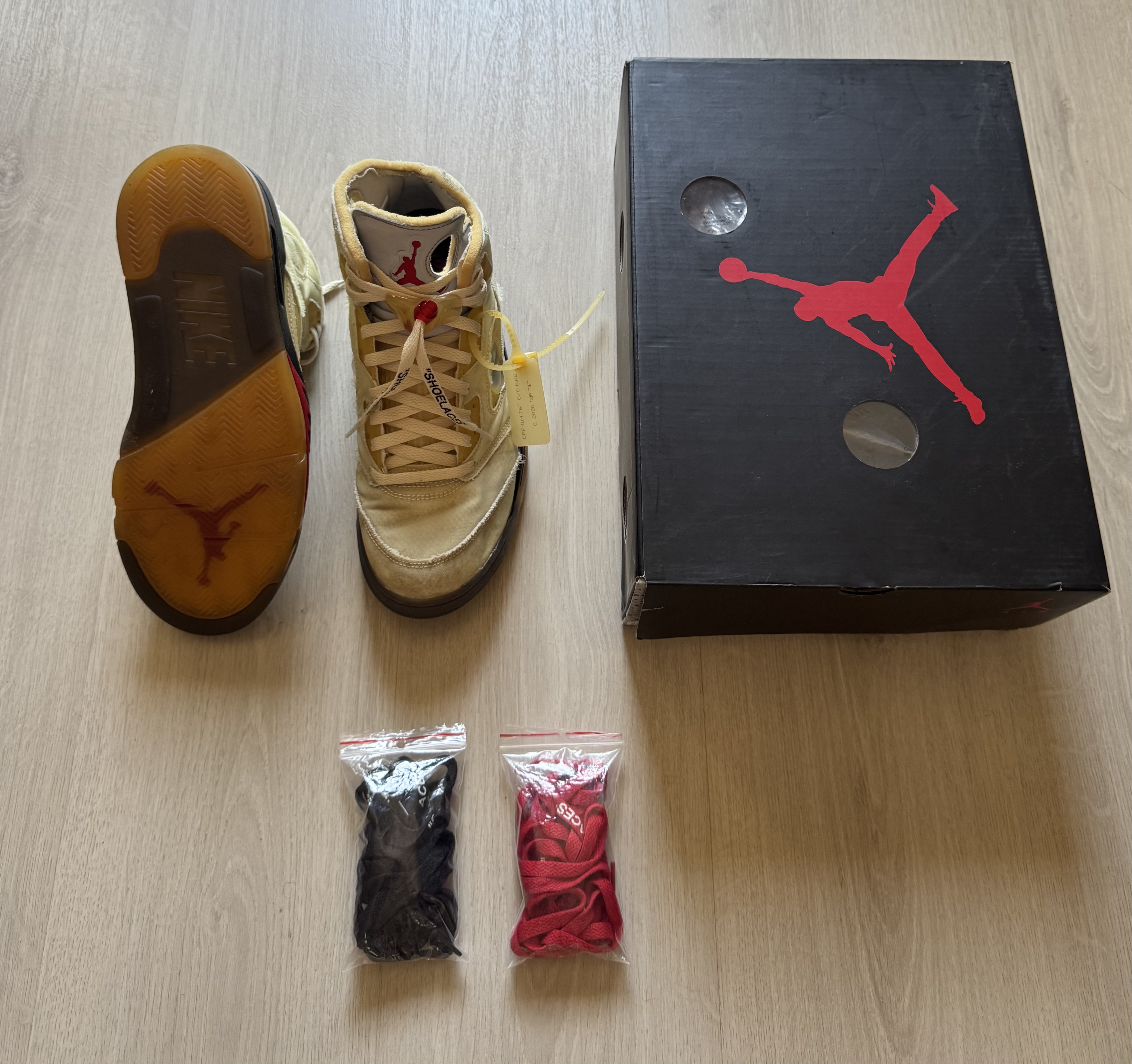 Air Jordan 5 Retro Off-White 'Sail' (2020) photo 8