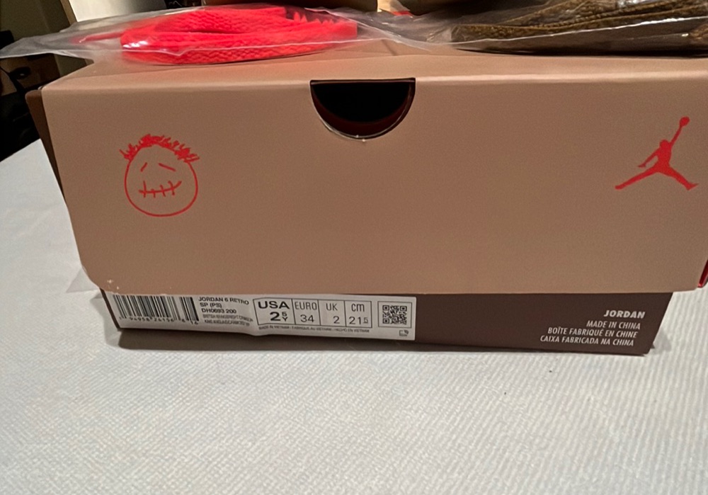 Air Jordan x Travis Scott 6 Retro British Khaki (PS) (2021) photo 7