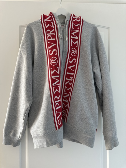 Supreme Roman Zip Up Hooded Sweatshirt Heather Grey (SS23)