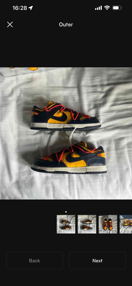 Nike x Off White Dunk Low 'University Gold' (2019)