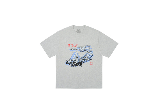 Palace Great Wall Of Tri-Na T-Shirt 'Grey Marl' (FW24) – authenticated on KLEKT