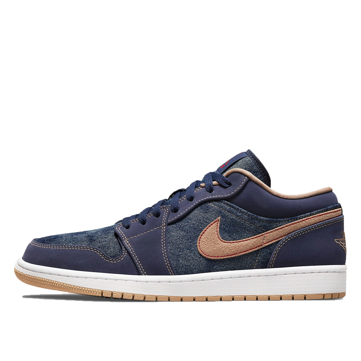 Air Jordan 1 Low SE 'Denim' MIDNIGHT NAVY/UNIVERSITY RED/WHITE/HEMP sneaker – authenticated on KLEKT