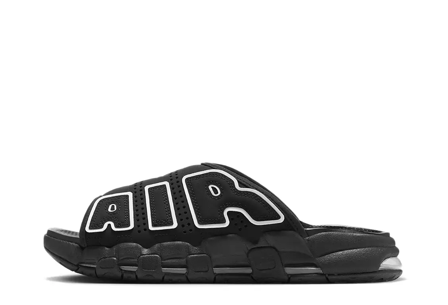 Nike Air More Uptempo Slide Black White (2023) BLACK/WHITE sneaker – authenticated on KLEKT