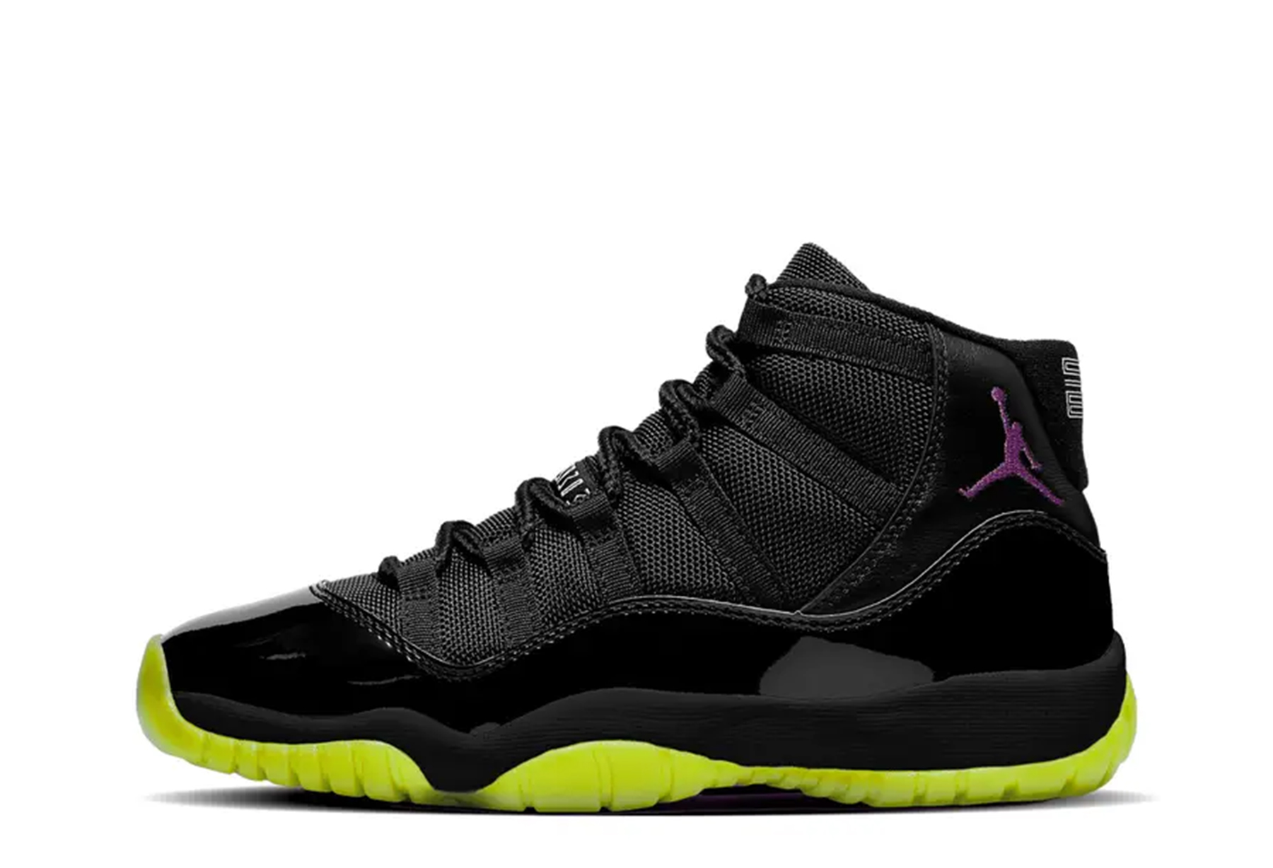Air Jordan 11 GS 'Black Barely Volt' (2025) BLACK sneaker – authenticated on KLEKT