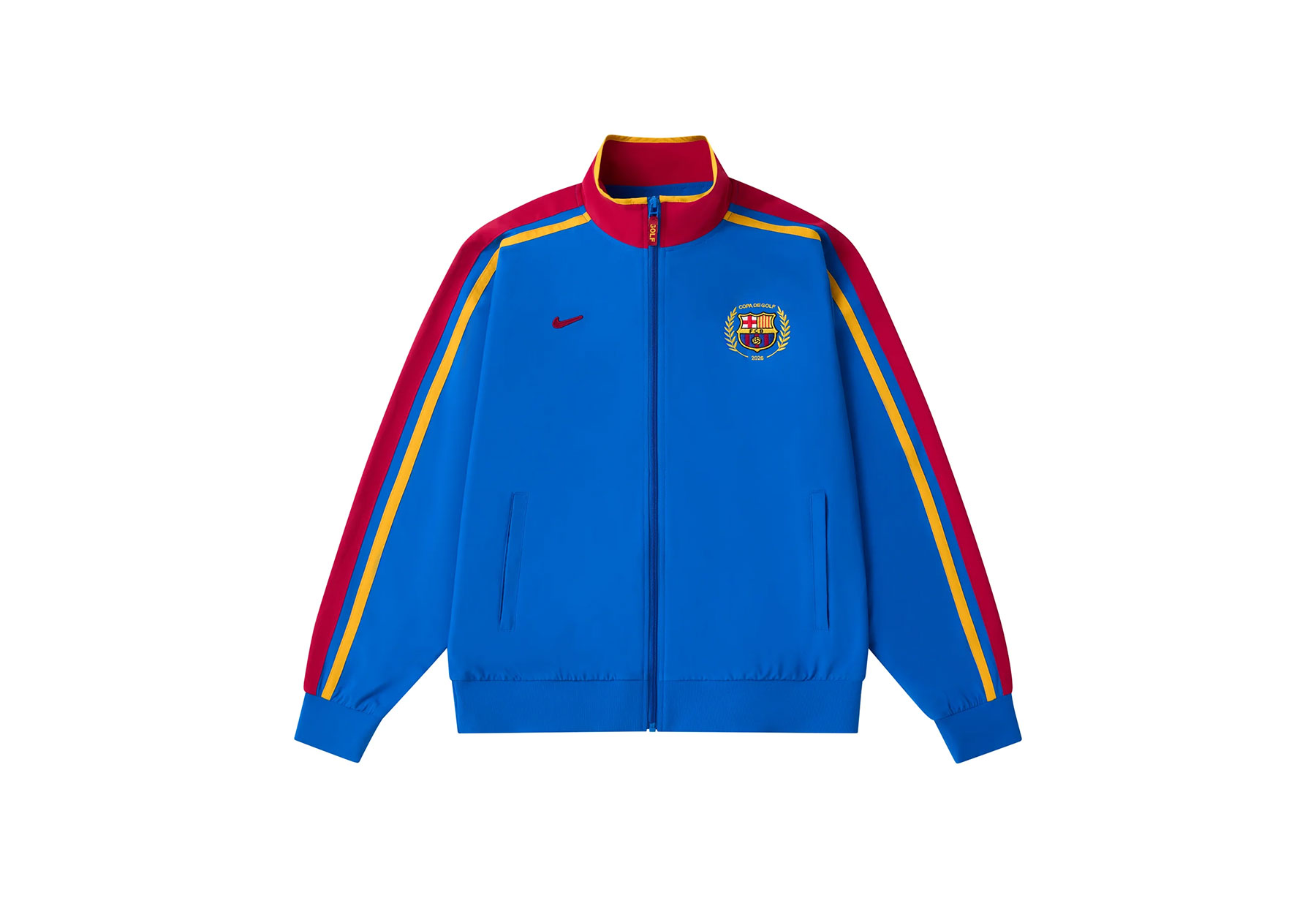 GOLF WANG FC Barcelona x Nike x GOLF WANG Copa De Golf Track Jacket (FW26) BLUE/RED sneaker – authenticated on KLEKT