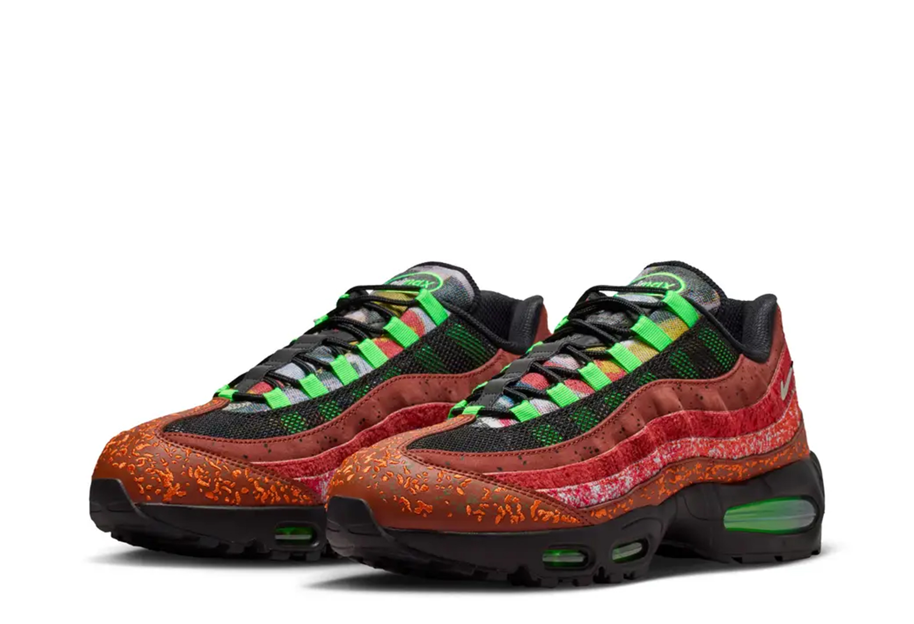 Nike Air Max 95 'Hong Kong' – Family Reunion Pack (2026) Cinnamon/Metallic Silver/Black/Voltage Green/Light Crimson/Safety Orange sneaker – authenticated on KLEKT