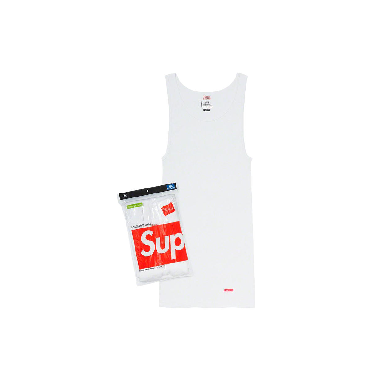 Supreme Hanes Tagless Tank Tops White (3 Pack) (SS20) sneaker – authenticated on KLEKT