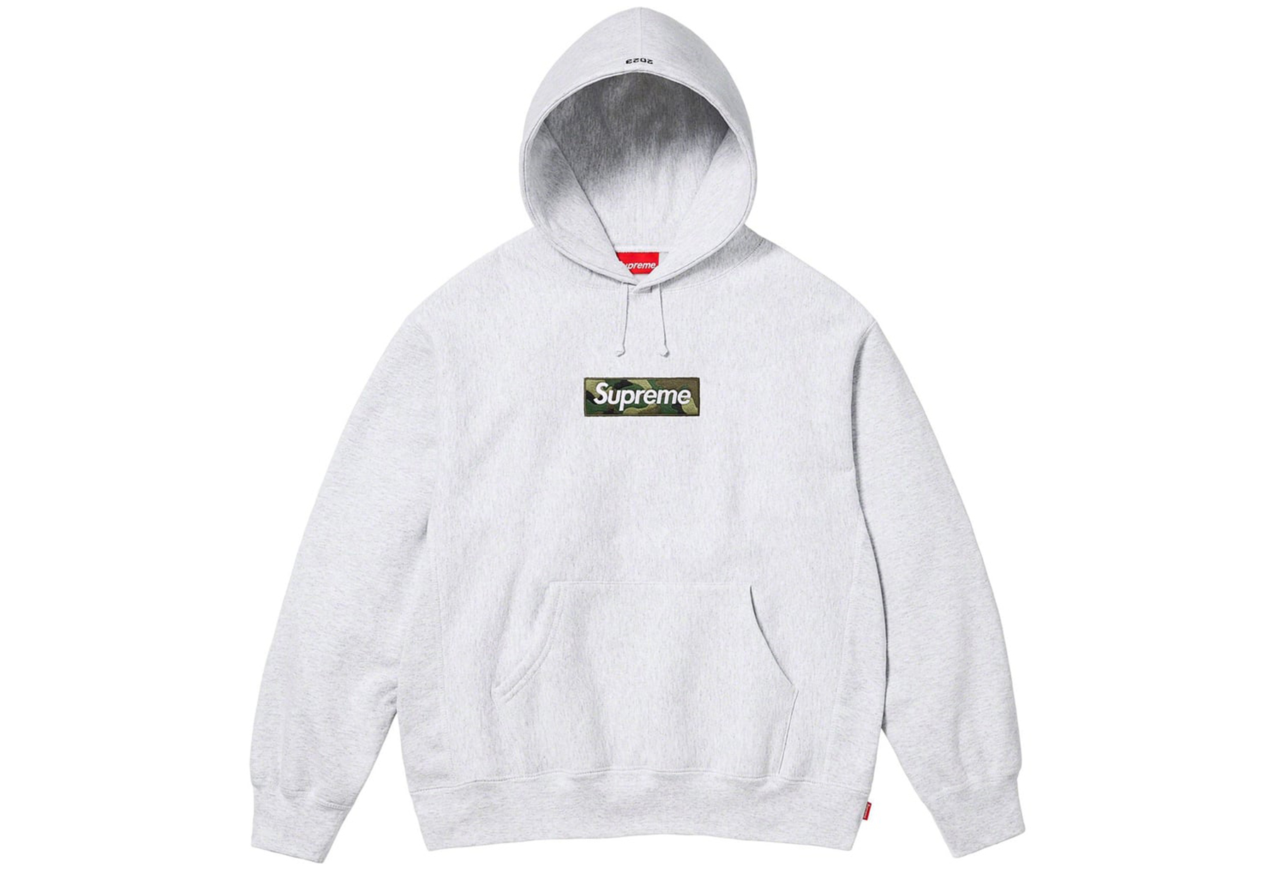 Supreme Box Logo Hooded Sweatshirt Ash Grey (FW23) ASH GREY sneaker – authenticated on KLEKT