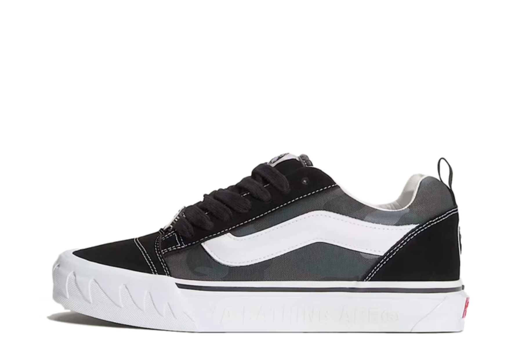 Vans x BAPE Knu Skool 'Black Camo' (2026) Black/Grey sneaker – authenticated on KLEKT