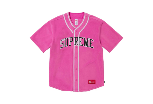 Supreme Polartec Baseball Jersey 'Navy' (FW24) | Supreme | KLEKT