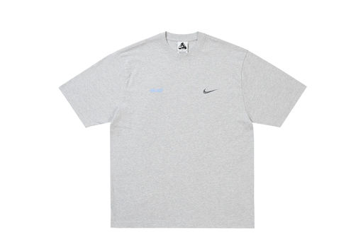 Palace x Nike Font Swoosh T-Shirt 'Grey Marl' (SS26) – authenticated on KLEKT