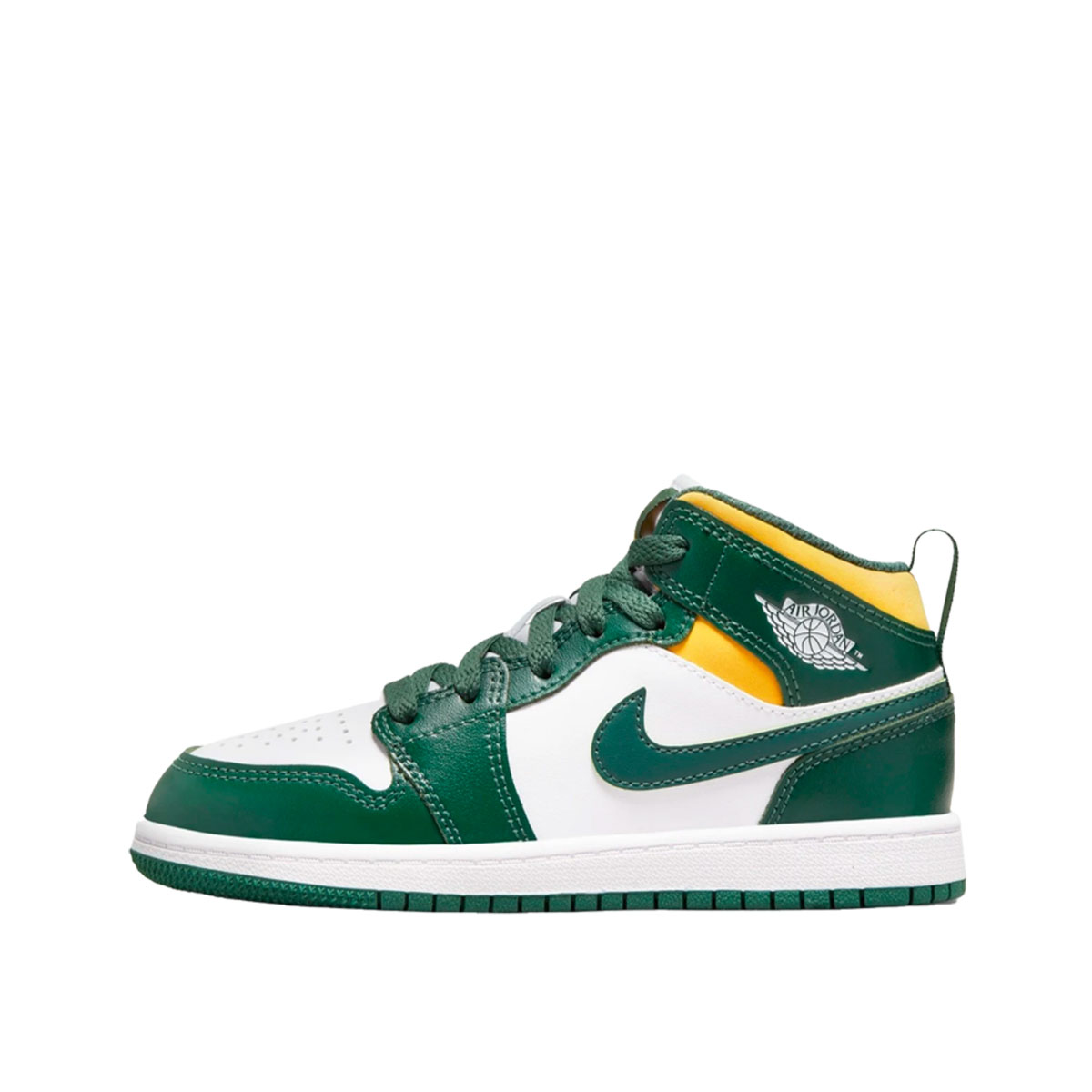 Air Jordan 1 Mid Green Yellow 'Sonics' (PS) (2021) Nobel Green/ Pollen/White sneaker – authenticated on KLEKT