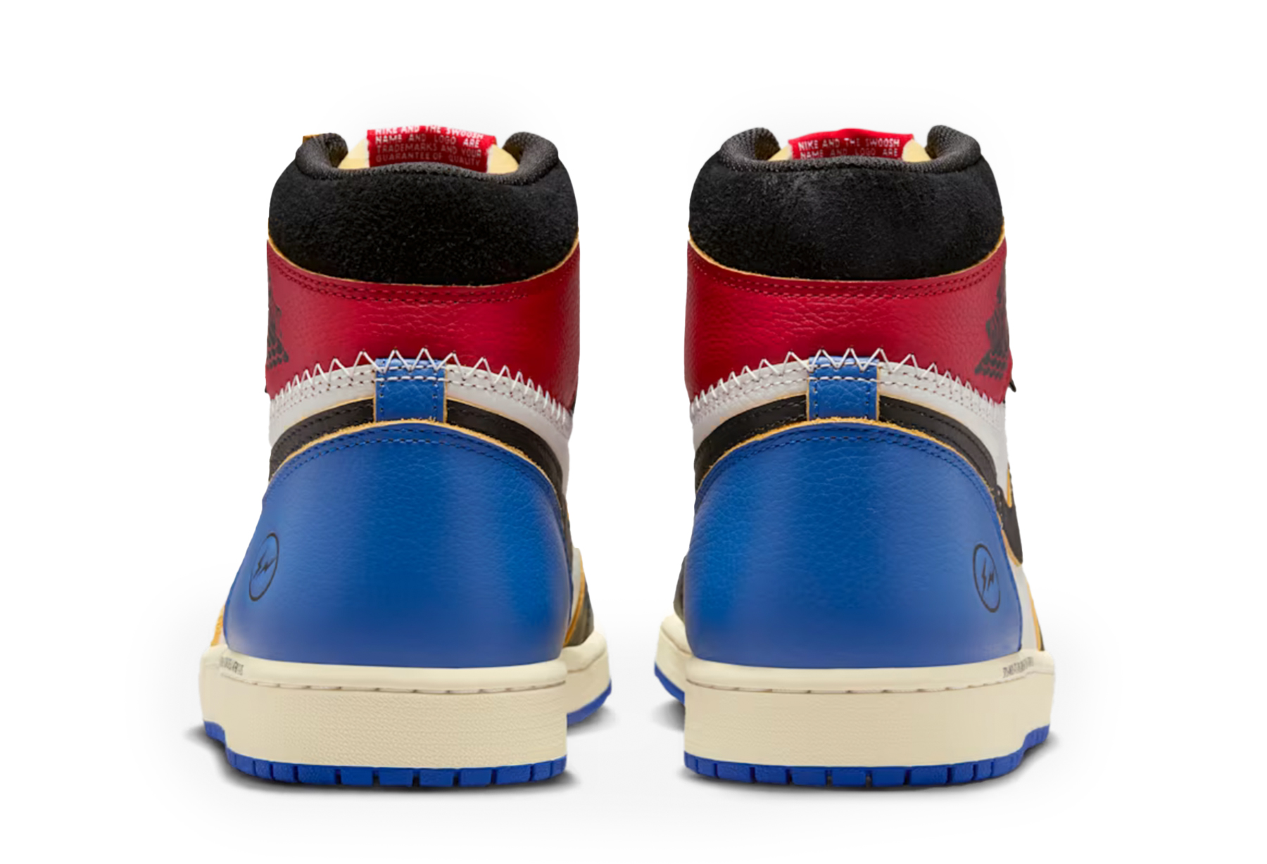 Air Jordan x Union LA x Fragment Design 1 High OG 'Varsity Red & Sport Royal' (2026) Black/White/Varsity Red/Sport Royal sneaker – authenticated on KLEKT
