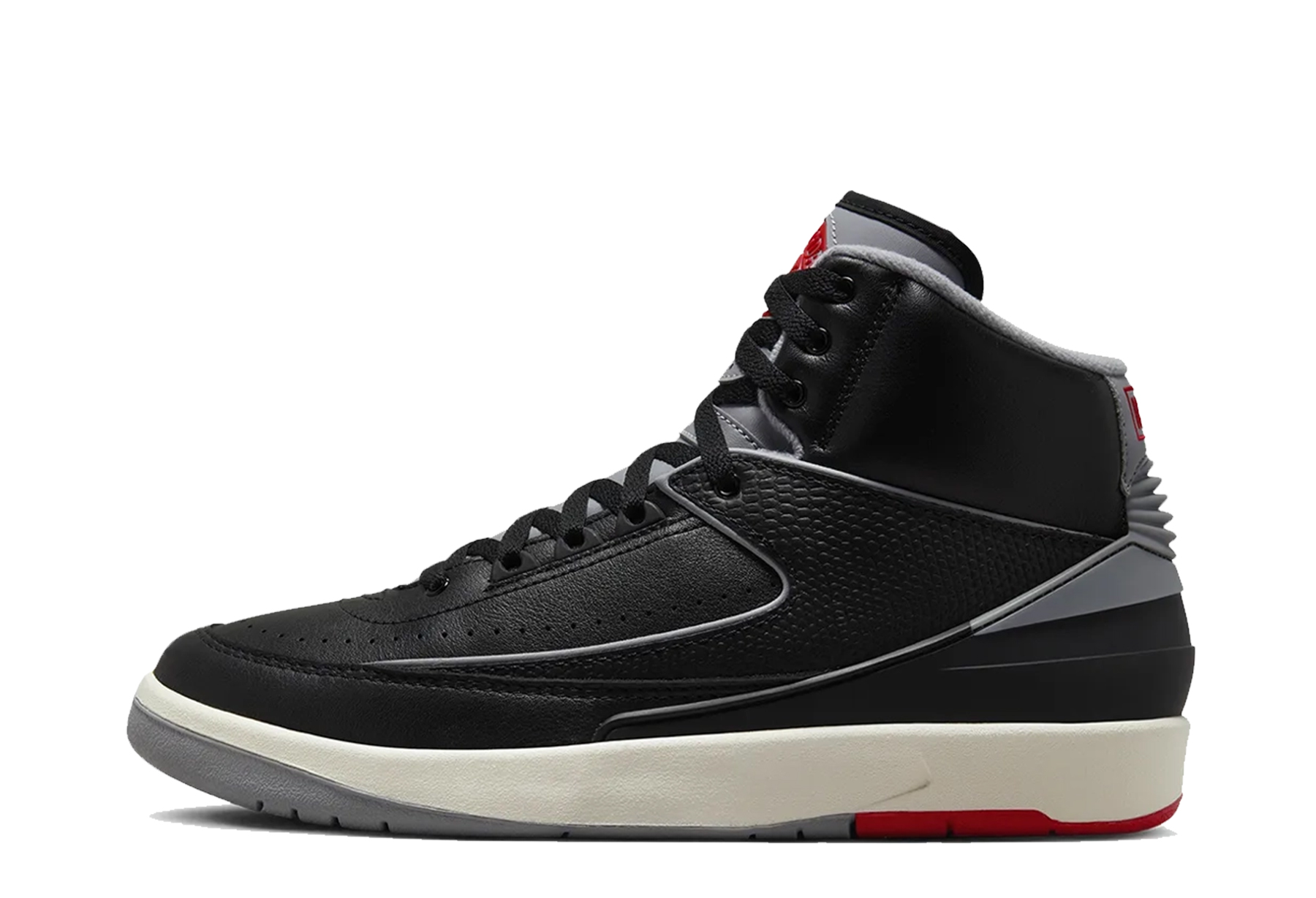 Air Jordan 2 'Black Cement' (2023) Black/Cement Grey/Fire Red/Sail sneaker – authenticated on KLEKT