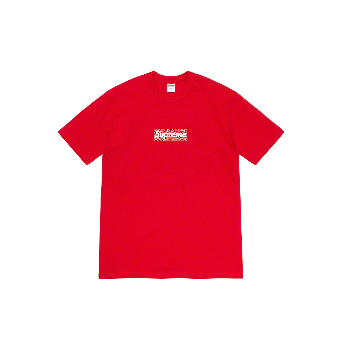 Supreme Bandana Box Logo T-Shirt Tee Red (FW19) sneaker – authenticated on KLEKT