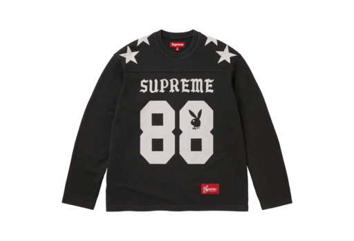 Supreme x Playboy® L/S Football Top 'Black' (SS26) – authenticated on KLEKT