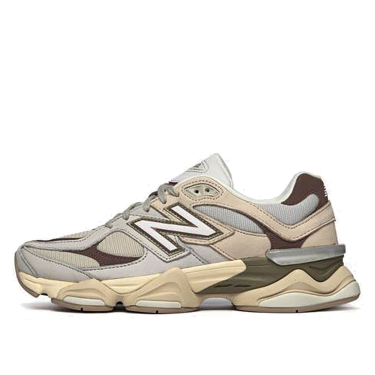 New Balance 9060 Grey Maroon Olive (2023) sneaker – authenticated on KLEKT