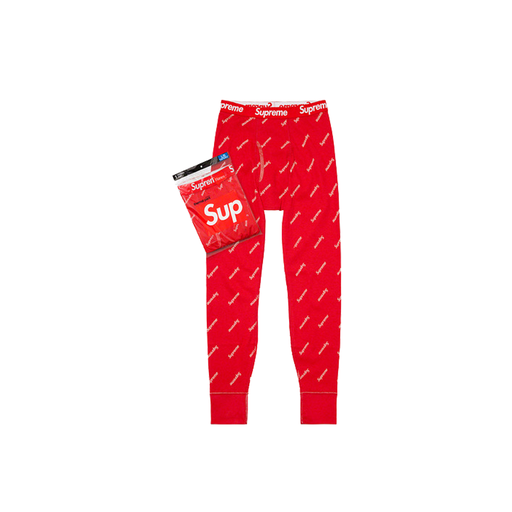 Supreme Hanes Thermal Pant (1 Pack) Red Logos (FW20)