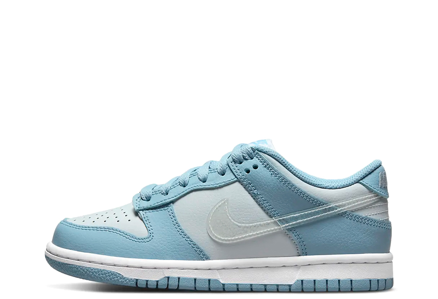 Nike Dunk Low GS 'Blue Clear Swoosh' (2022) Aura/Clear-Worn Blue/White  sneaker – authenticated on KLEKT