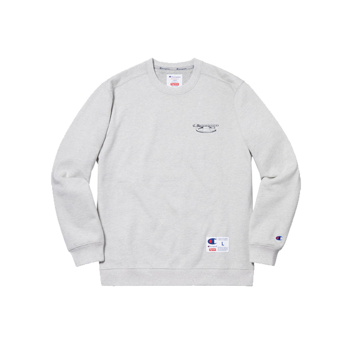 Supreme x Champion 3D Metallic Crewneck Sweatshirt Ash Grey (FW18) sneaker – authenticated on KLEKT