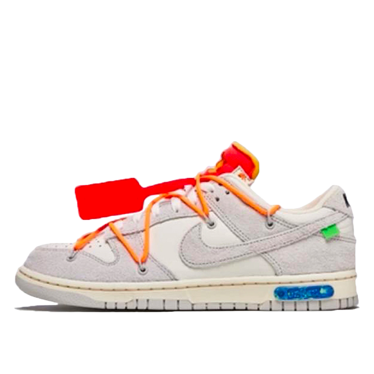 Nike x Off-White Dunk Low 'Lot 31' (2021) WHITE/NEUTRAL GREY-BLUE-LASER ORANGE sneaker – authenticated on KLEKT