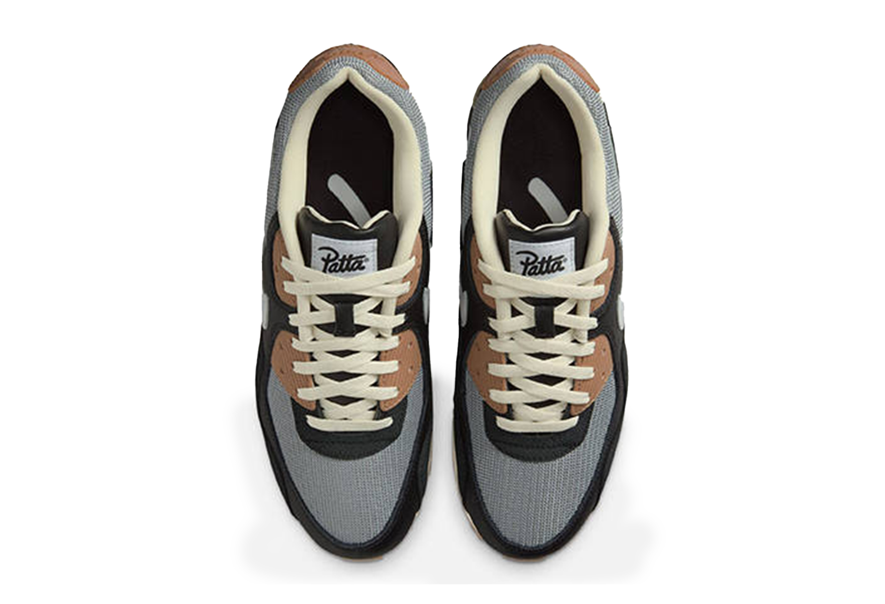 Nike x Patta Air Max 90 Waves 'Black Gum' *𝗣𝗮𝘁𝘁𝗮 𝗘𝘅𝗰𝗹𝘂𝘀𝗶𝘃𝗲* (2025) Particle Grey/Coconut Milk/White/Black/Gum Medium Brown sneaker – authenticated on KLEKT