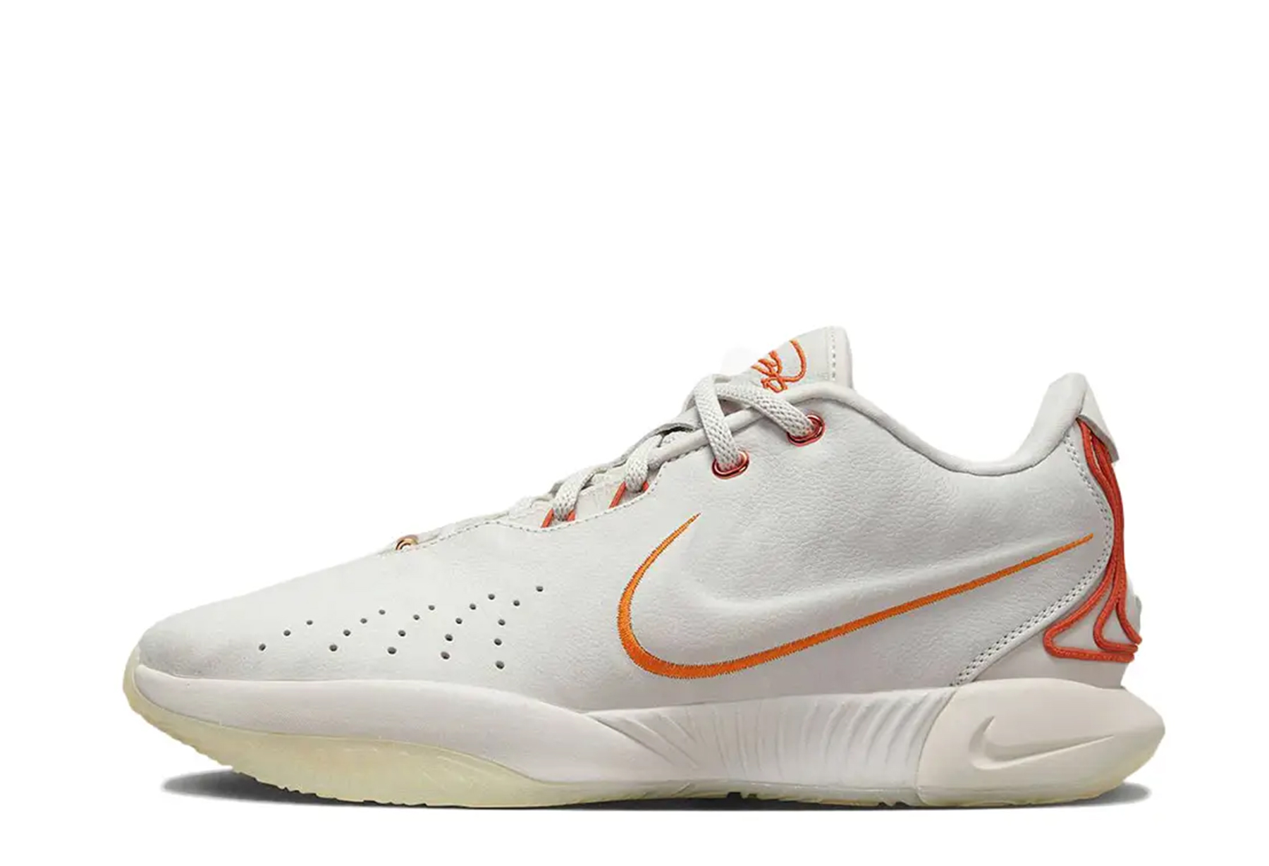 Nike LeBron 21 Akoya (2023) WHITE/ORANGE sneaker – authenticated on KLEKT