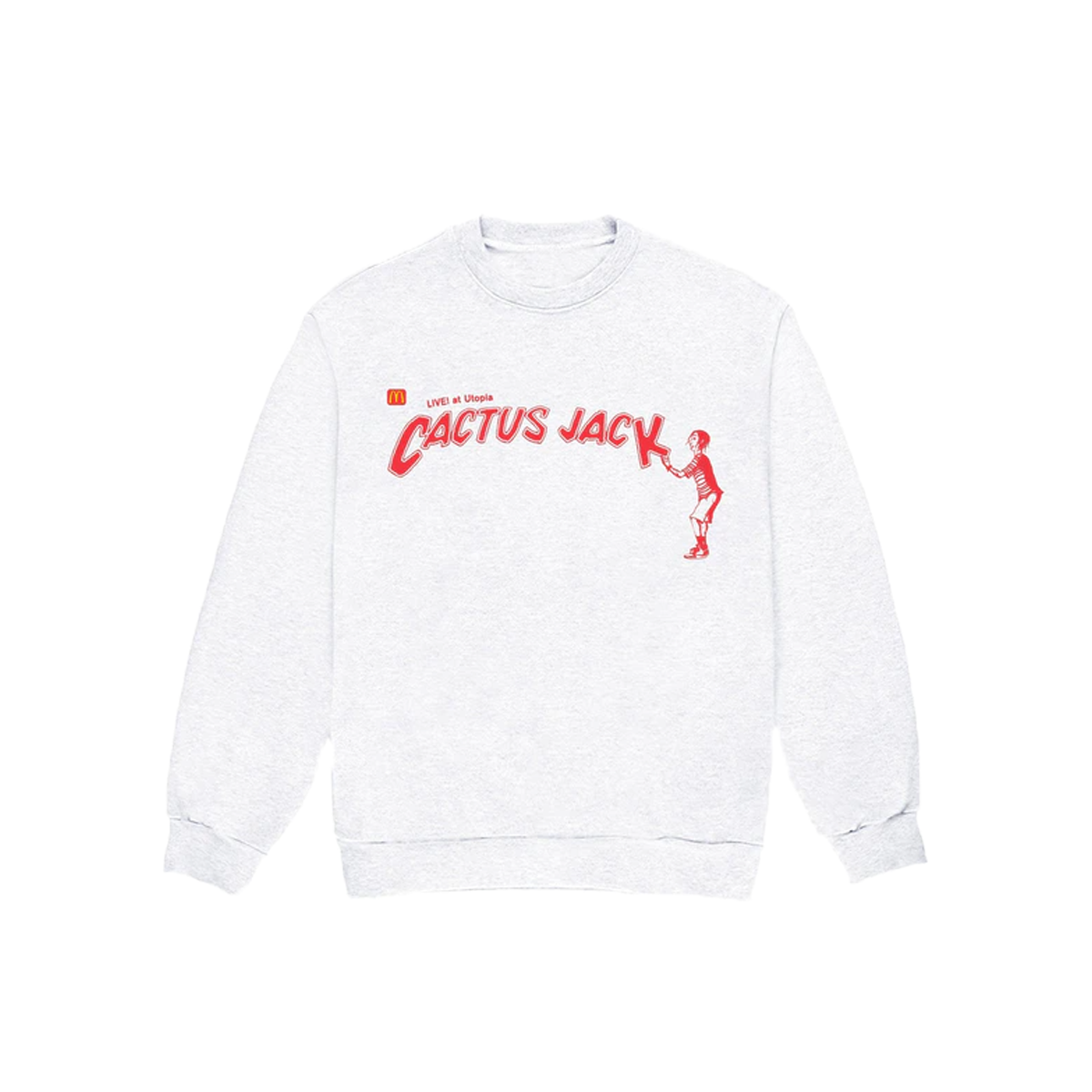 Travis Scott x McDonald's Cactus Jack Spelling II Crewneck White (FW20) WHITE sneaker – authenticated on KLEKT